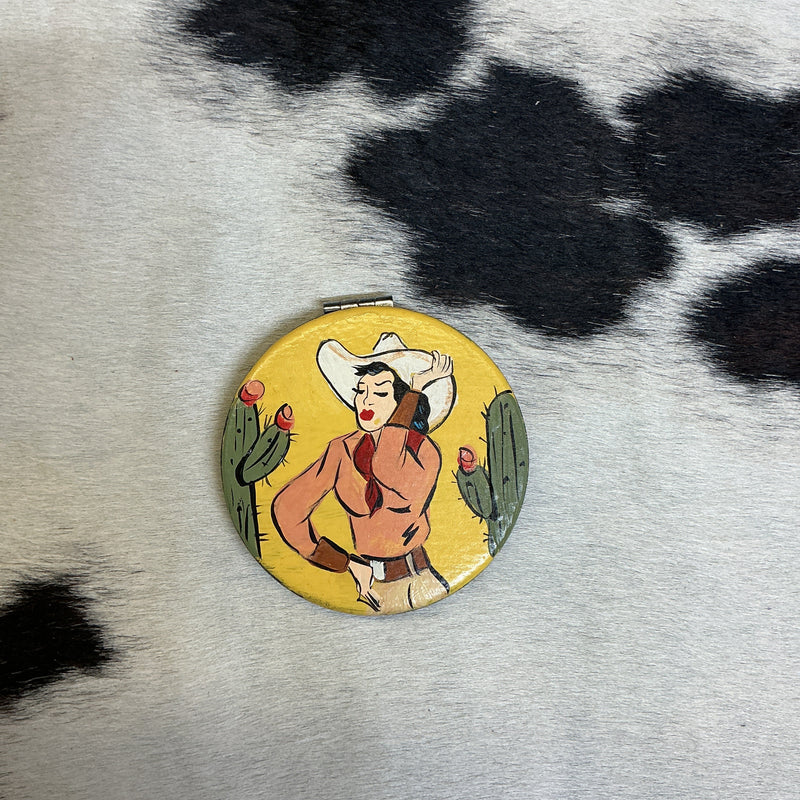 Hand Painted Compact Mirror