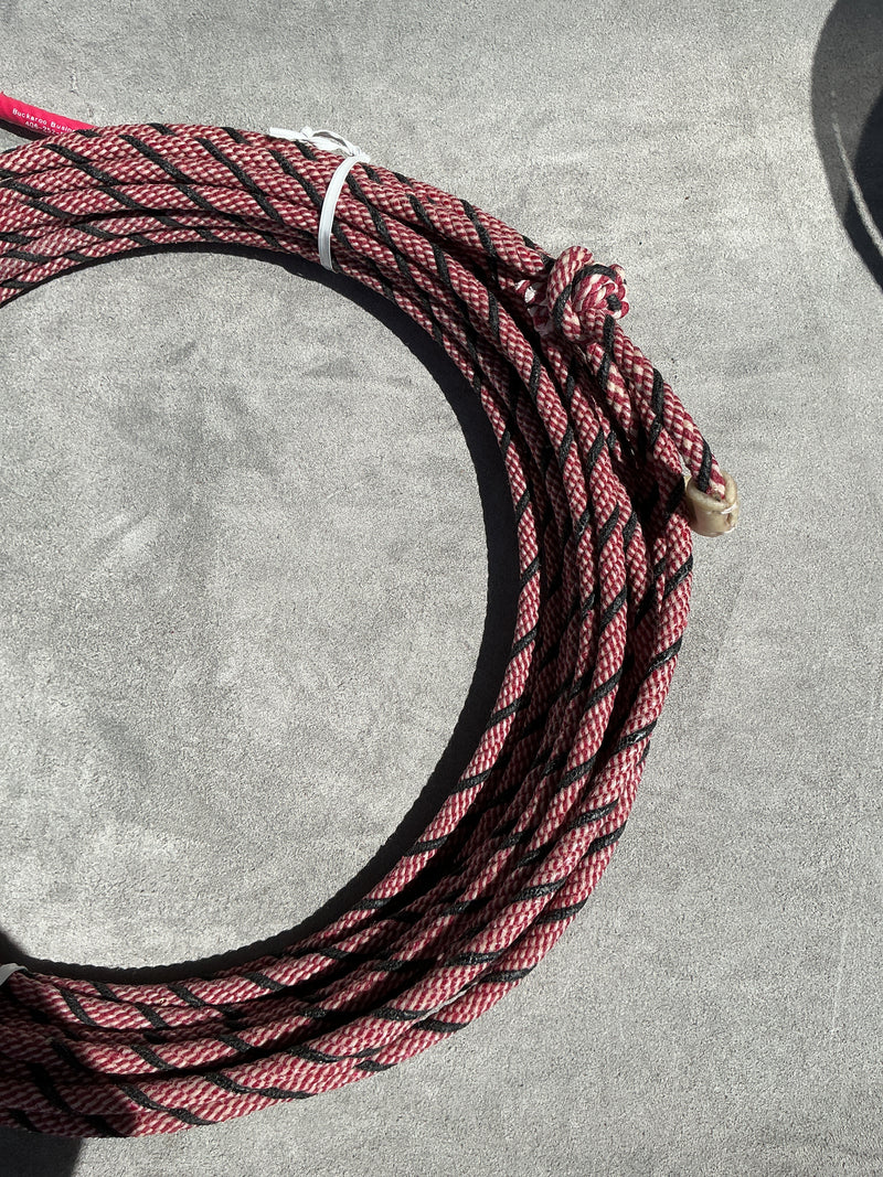 5/16" 60' Waxed Cotton - Red, White & Black