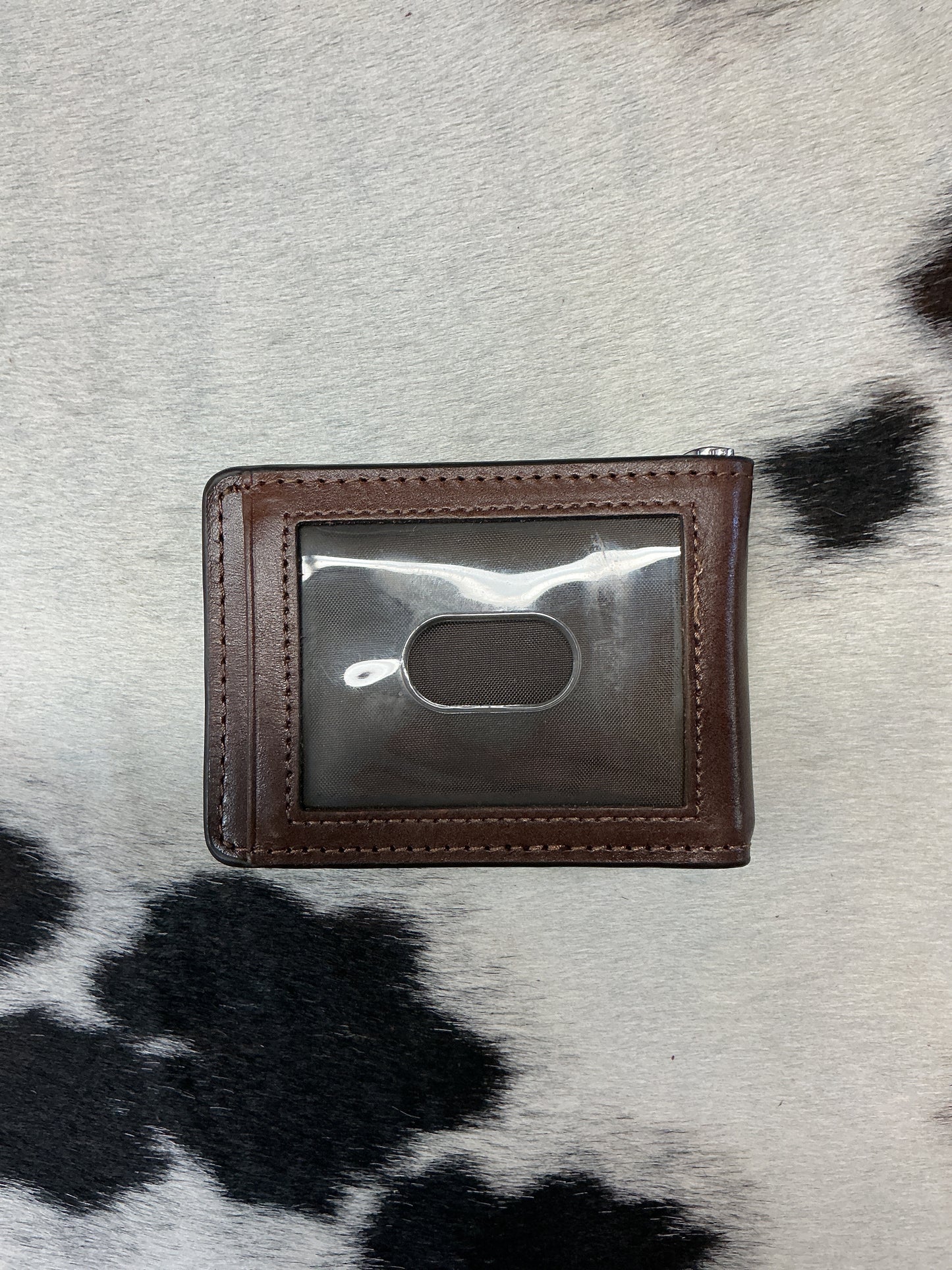 Bifold Floral Wallet w/Buck Stitching & Beading