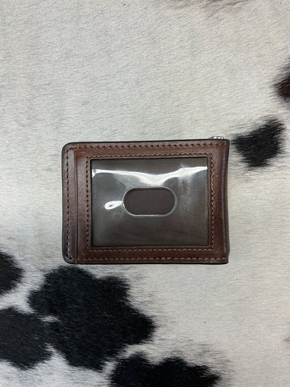 Bifold Floral Wallet w/Buck Stitching & Beading