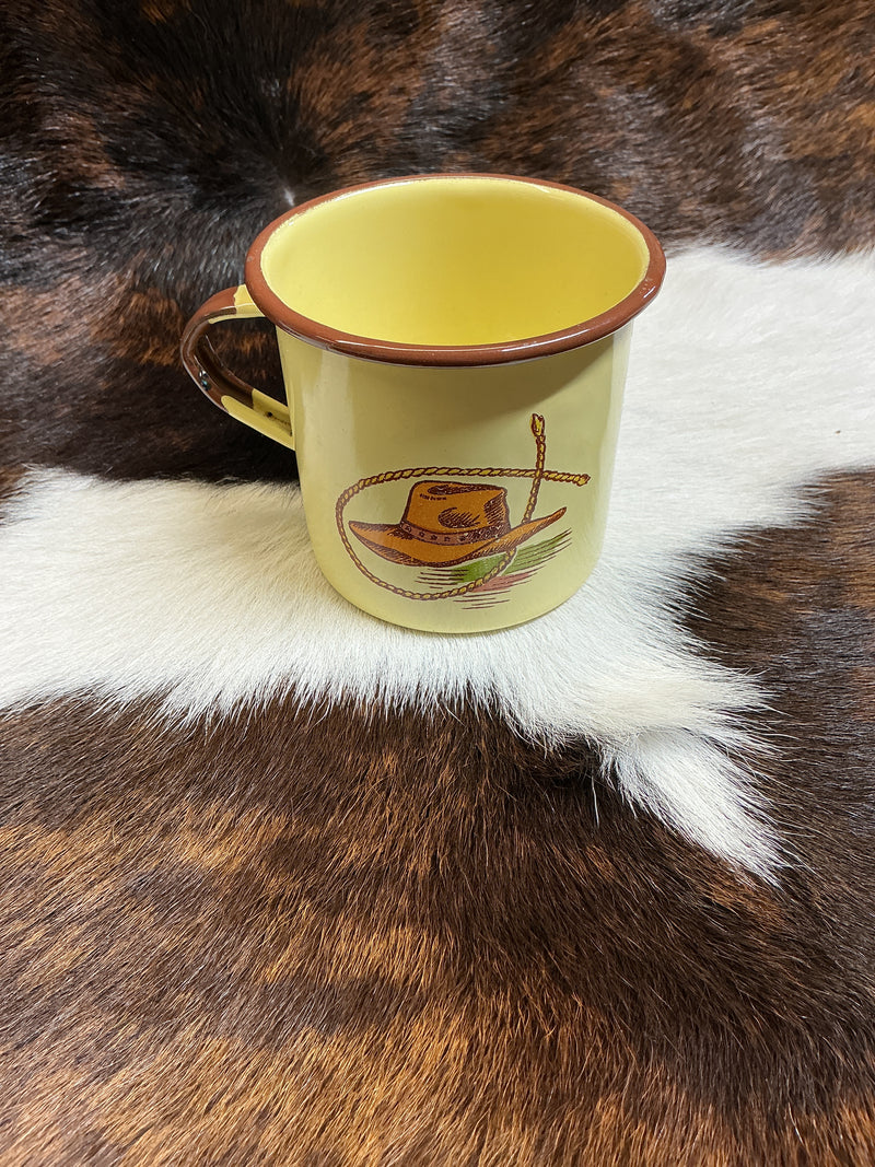 Vintage Monterrey Western Ware Enamelware Cup