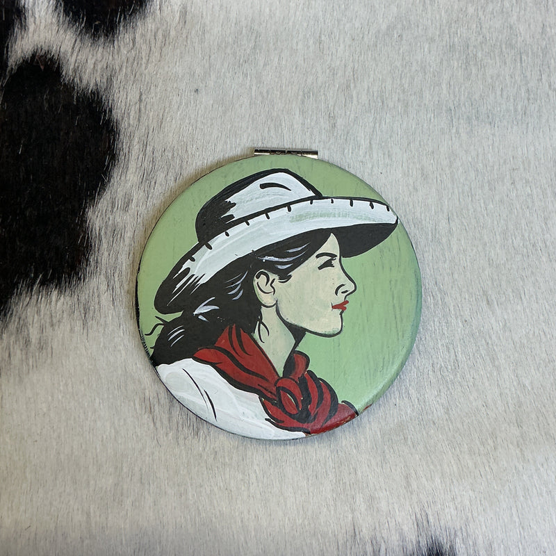 Hand Painted Compact Mirror