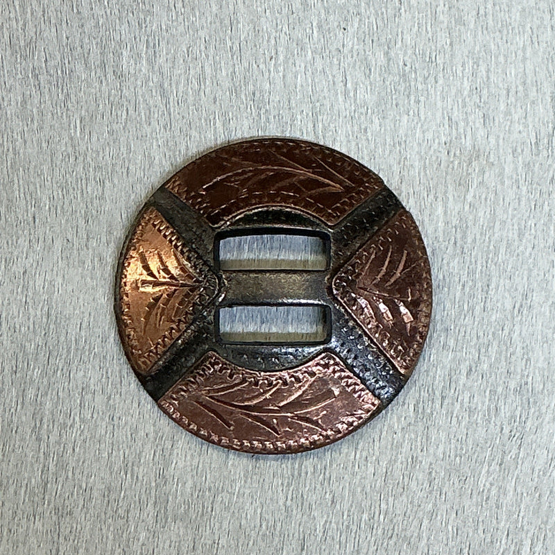 Slotted Metal Concho w/Copper
