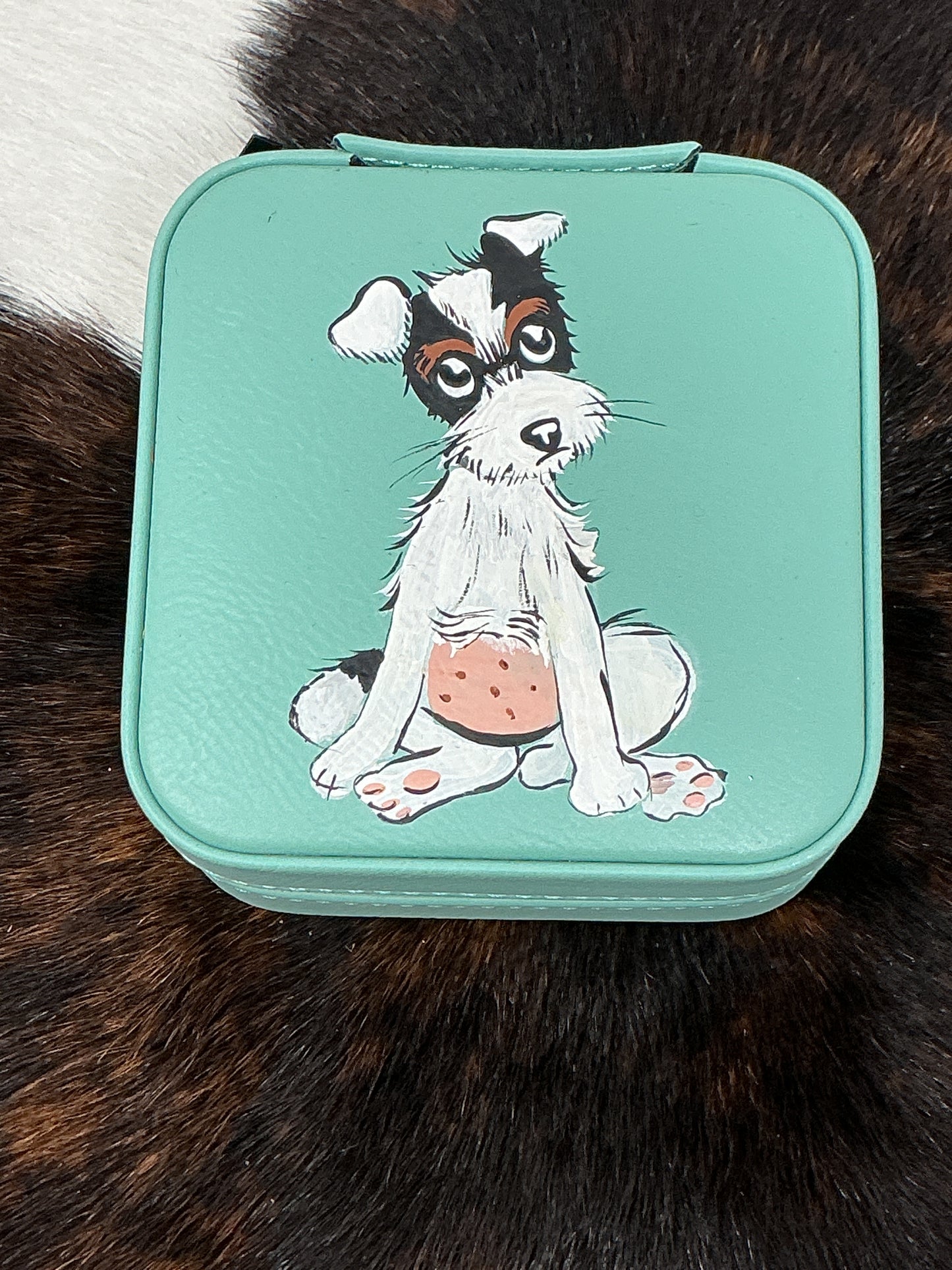 Hand Painted Jewelry Case Small Square