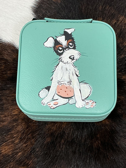 Hand Painted Jewelry Case Small Square