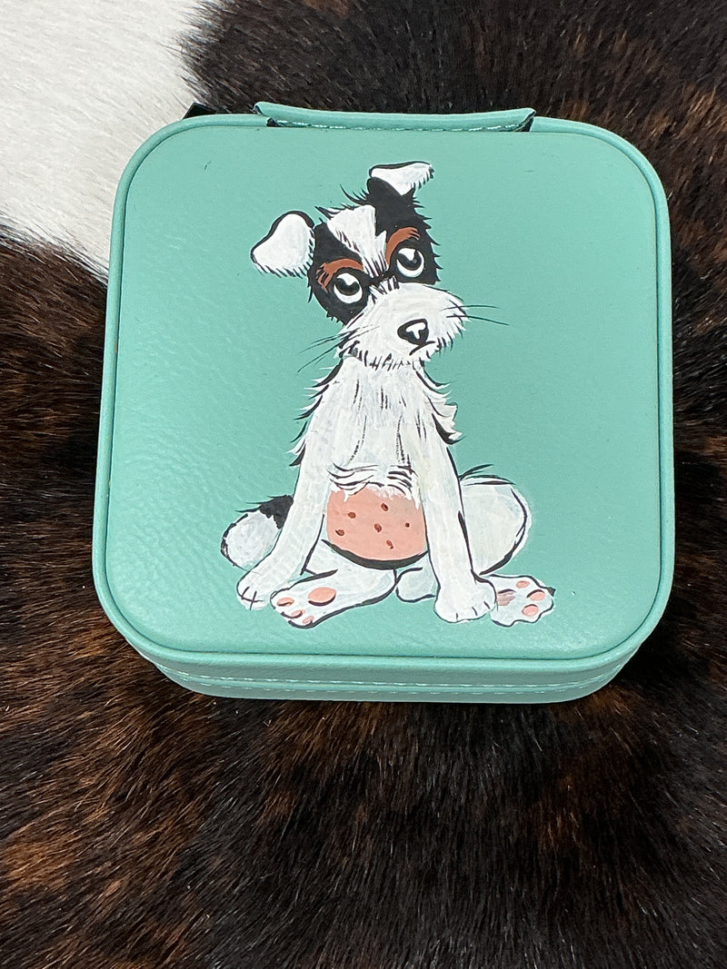 Hand Painted Jewelry Case Small Square