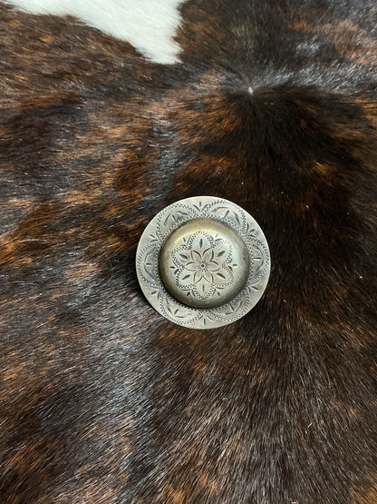 Vintage 2” Sterling Silver Concho w/Brads