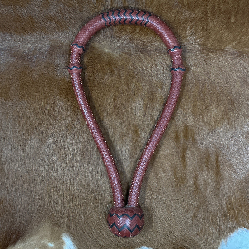16 Plait 5/8" Accented Leather Bosal
