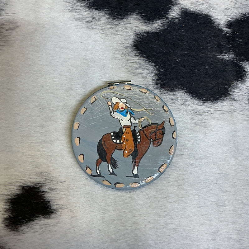Hand Painted Compact Mirror