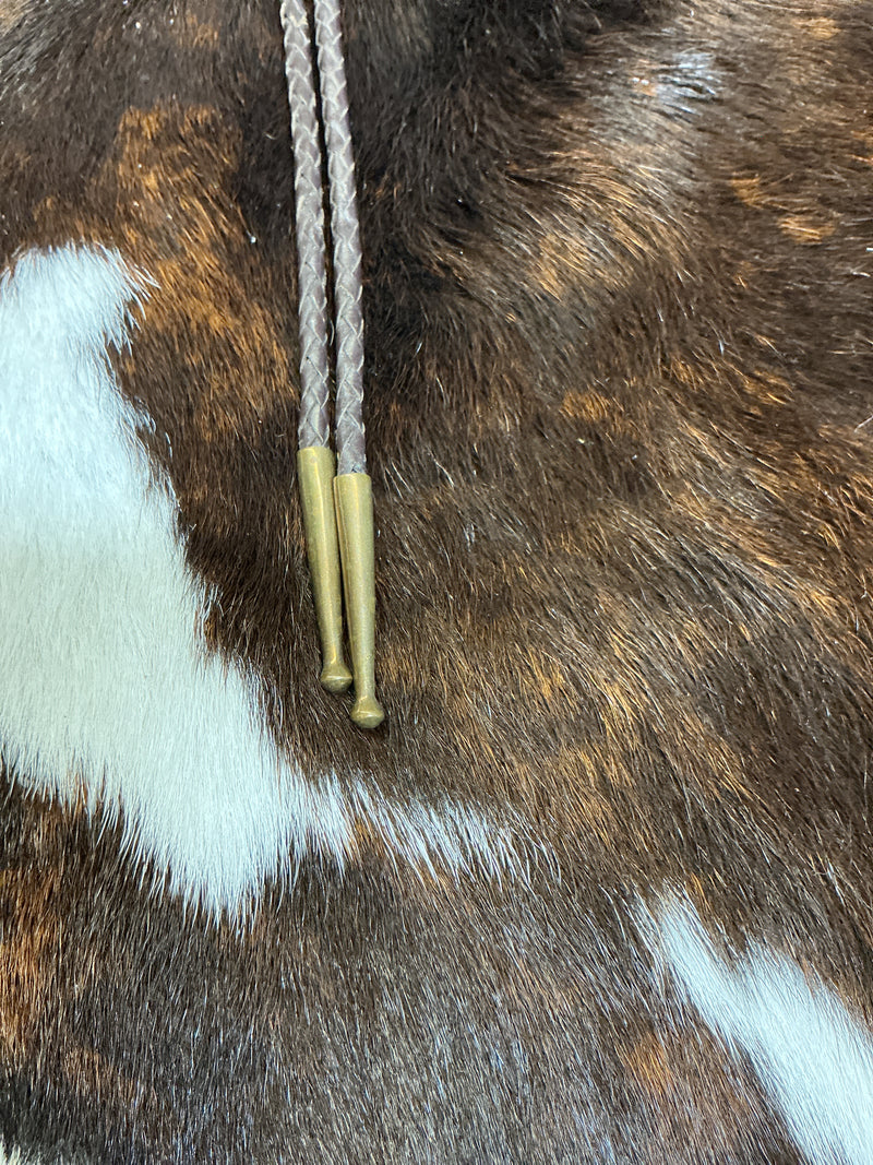 Vintage Bronze Longhorn Head Bolo Tie
