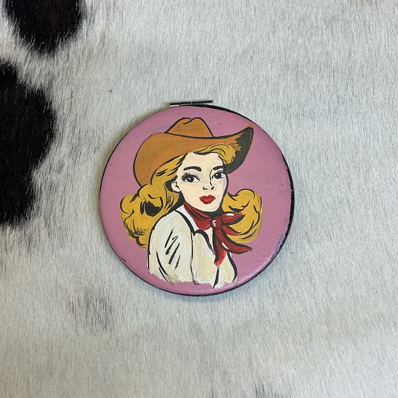 Hand Painted Compact Mirror