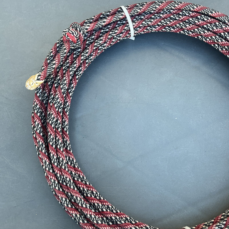 Left Twist 5/16" Waxed Cotton - Red, Black & White