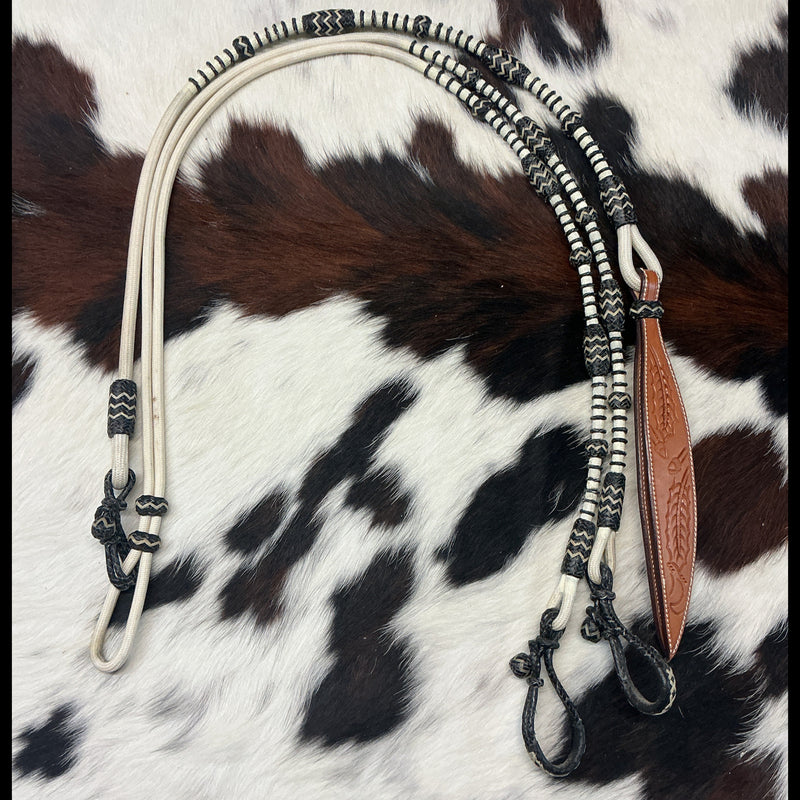 Braided Nylon California Reins & Romal
