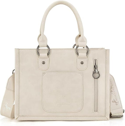 Montana West Tooled Concho Tote/Crossbody