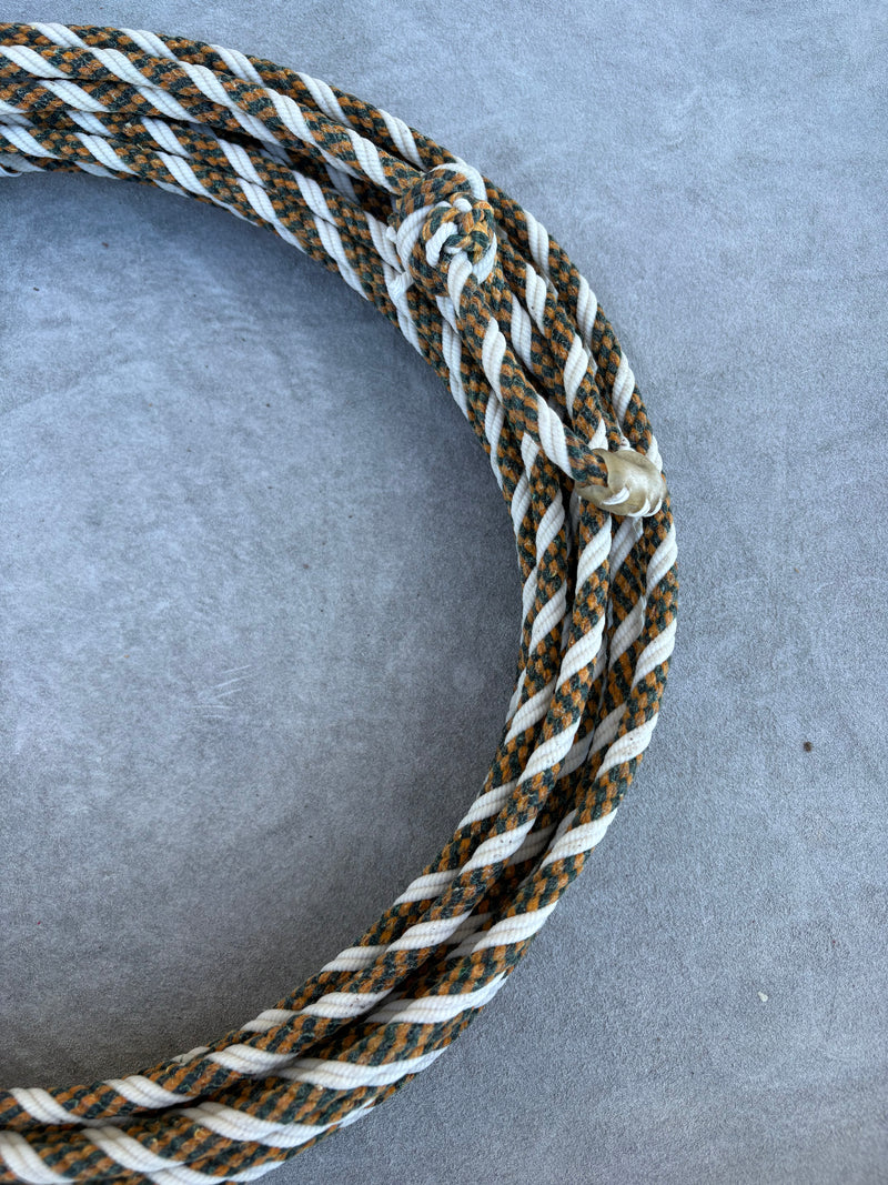 5/16" 60' Waxed Cotton - Yellow, Green & White