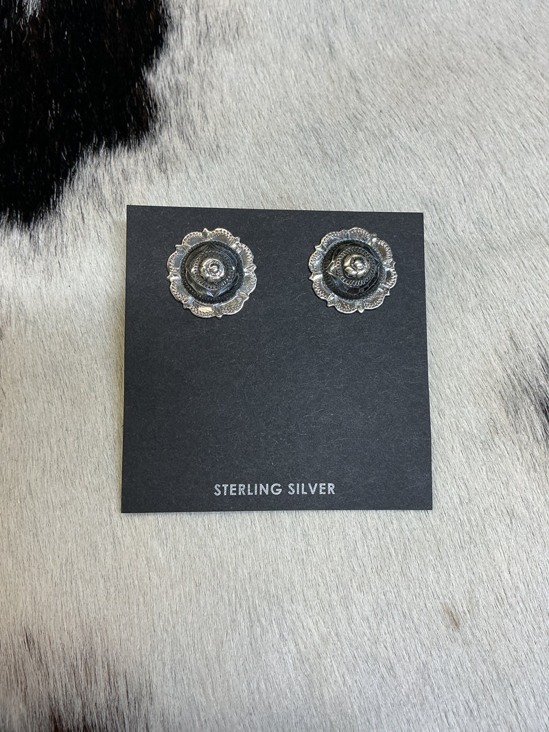 Sterling Silver El Paso Flower Earrings