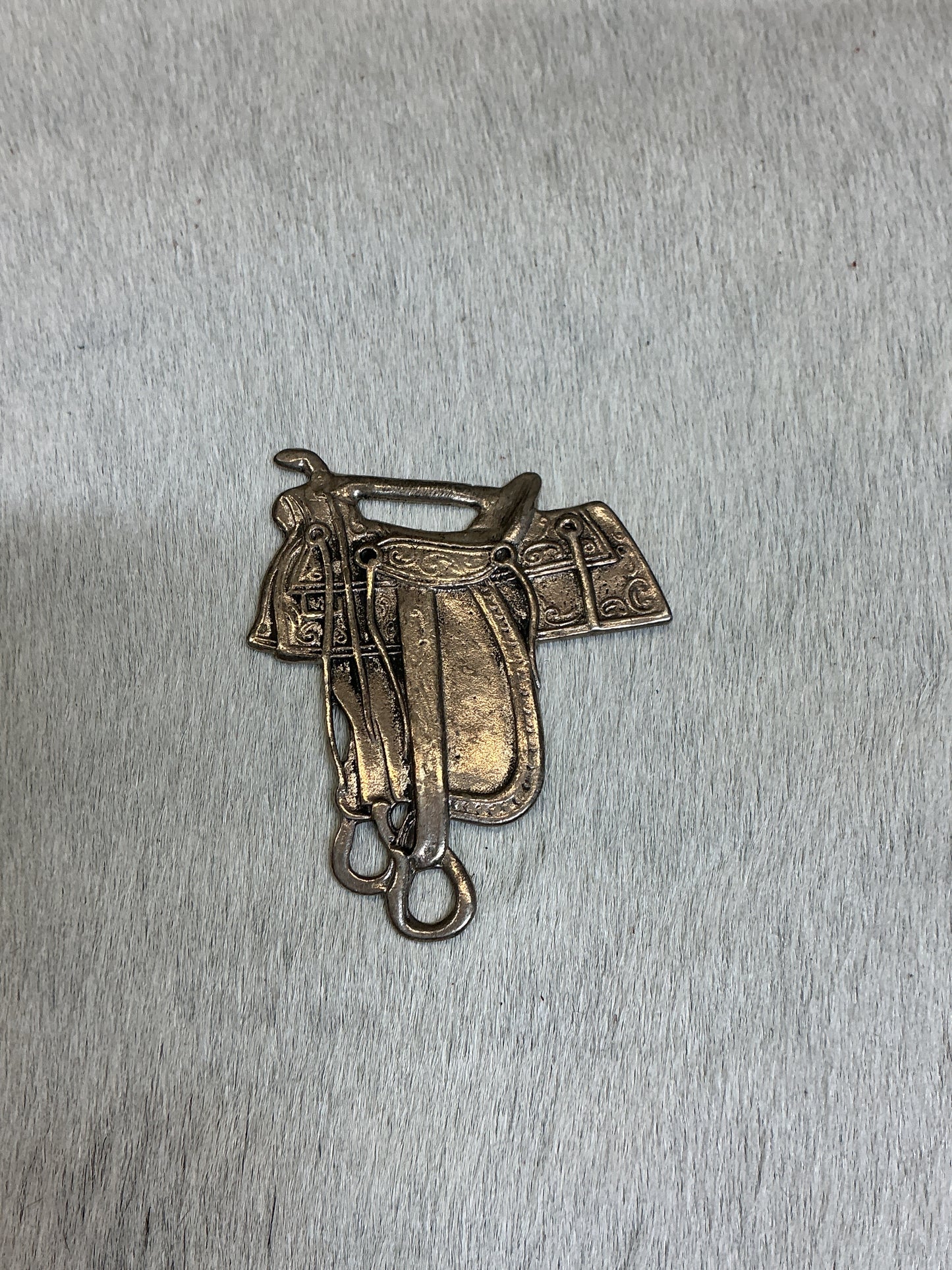 Vintage Sterling Saddle Fob