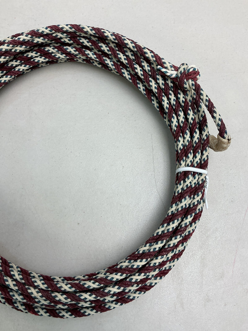 5/16" 60' Waxed Cotton - Red, Blue & White