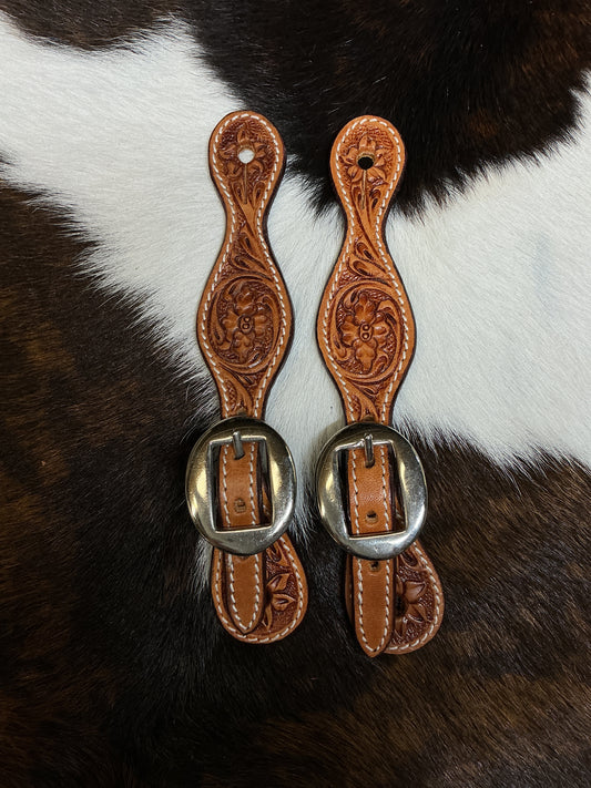 Tooled Youth Spur Strap
