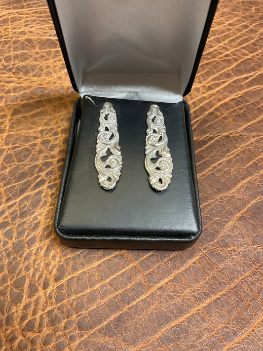 Sterling Silver Scroll Earrings