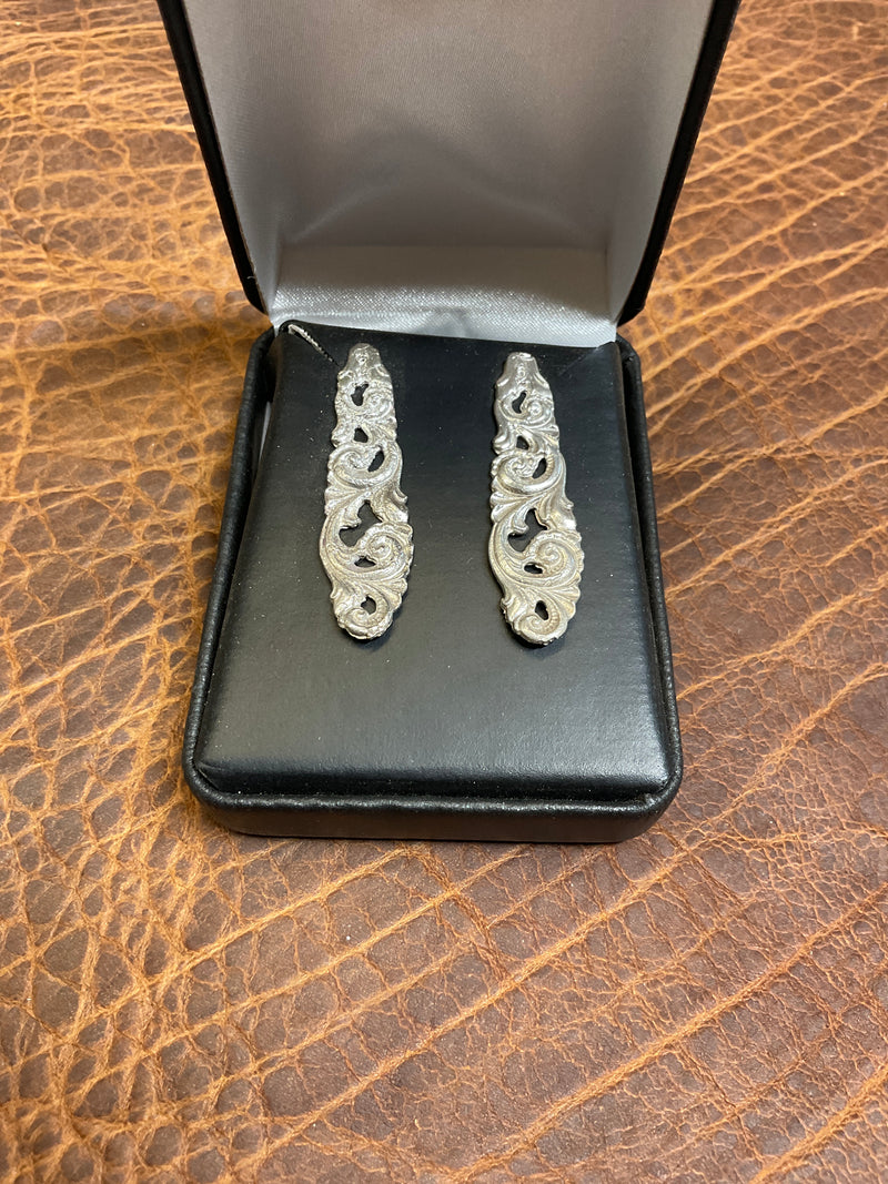 Sterling Silver Scroll Earrings