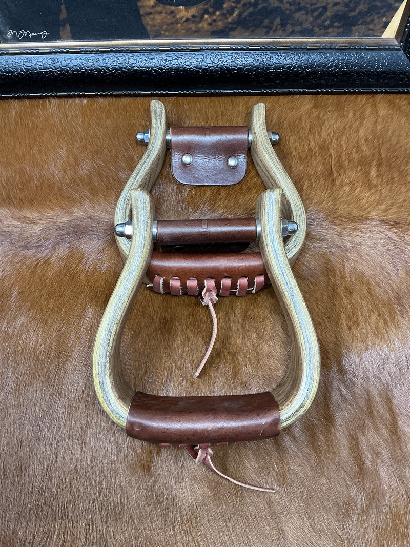 2" Solid Oak Stirrups