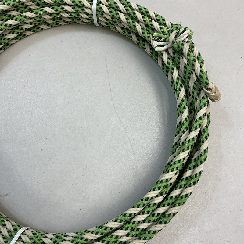 5/16" 60' Waxed Cotton - Green, Black & White