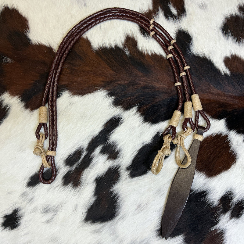 4 Plait Latigo Reins & Romal