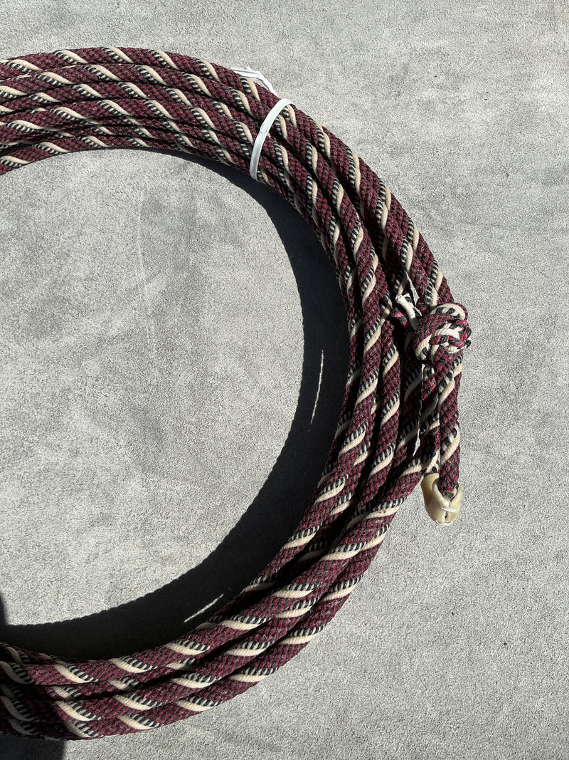 5/16" 60' Waxed Cotton - Red, White & Black