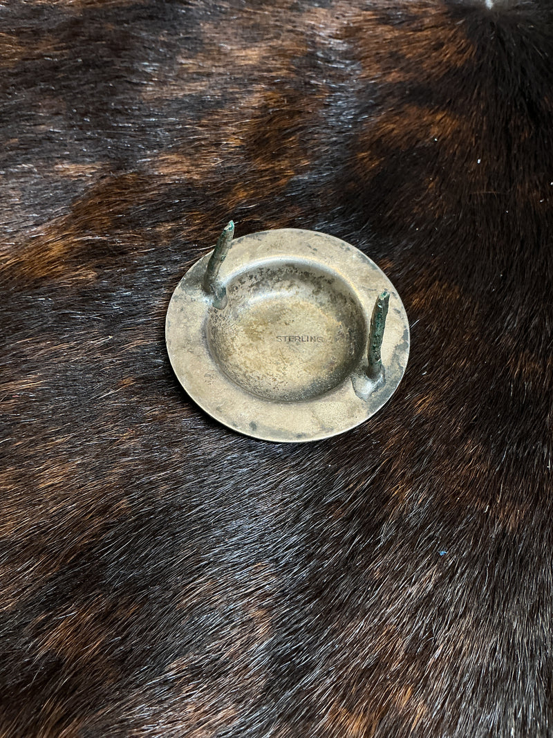 Vintage 2” Sterling Silver Concho w/Brads