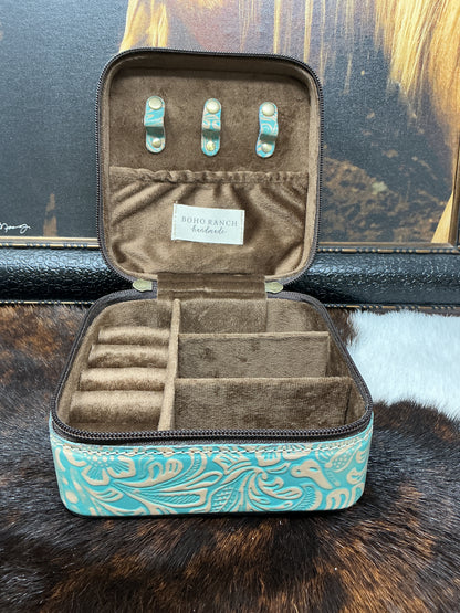 Hand Tooled Leather Jewelry Box