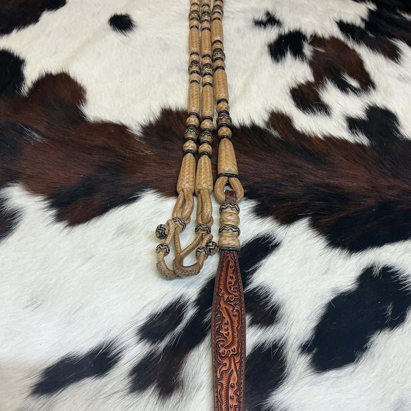 64 Plait Santa Ynez Reins & Romal- 42"