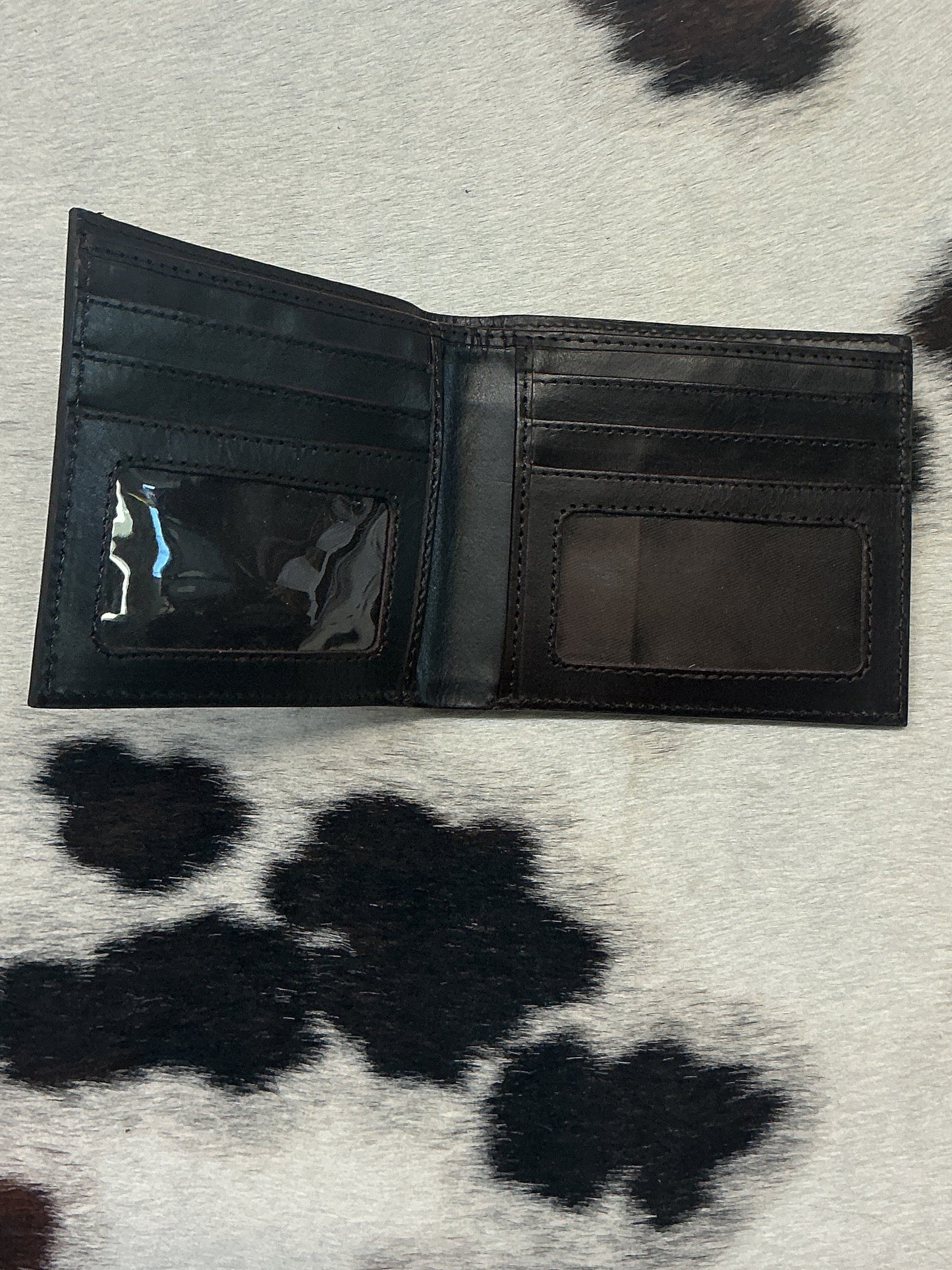 Bi-Fold Floral Carved Wallet