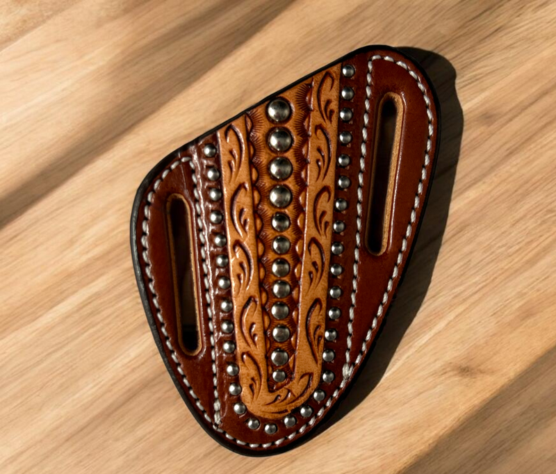 Two Tone Cross Draw Pocket Knife Sheath