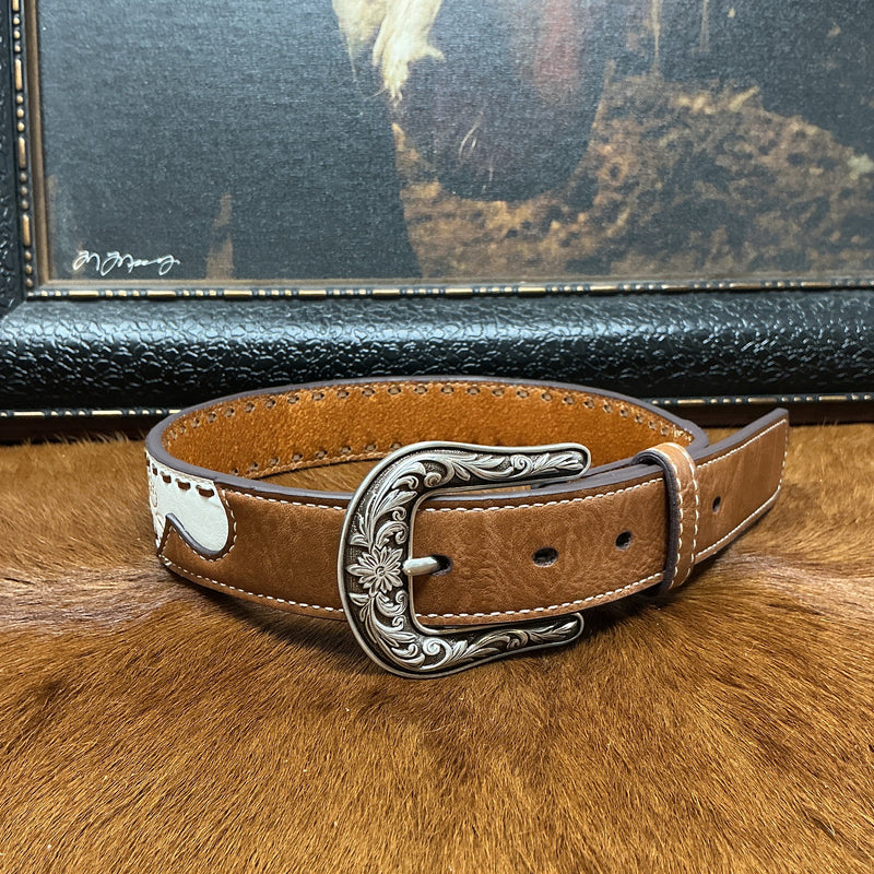 Brown w/White Accents Kids Belt