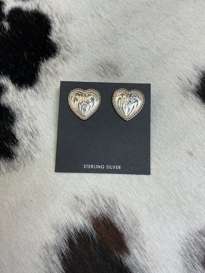 Sterling Silver Heart Earrings