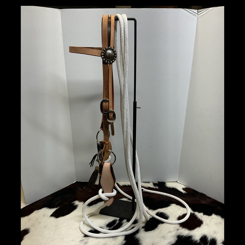 B/B Great Basin Rough Out Snaffle Bit Set Up