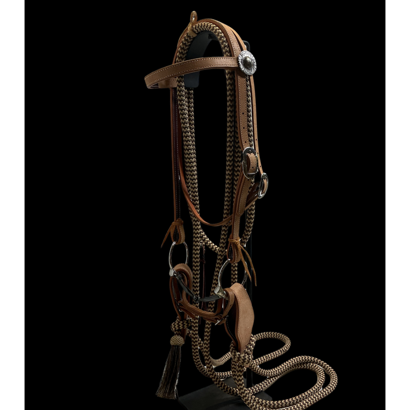 B/B Great Basin Rough Out Snaffle Bit Set Up