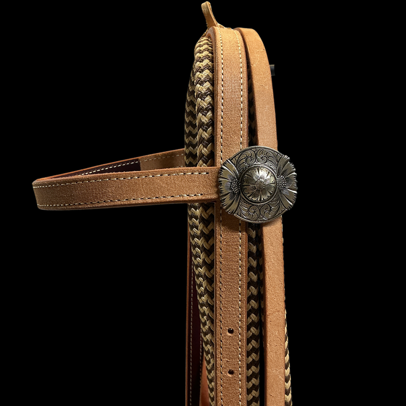 B/B Great Basin Rough Out Snaffle Bit Set Up