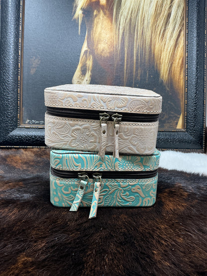 Hand Tooled Leather Jewelry Box