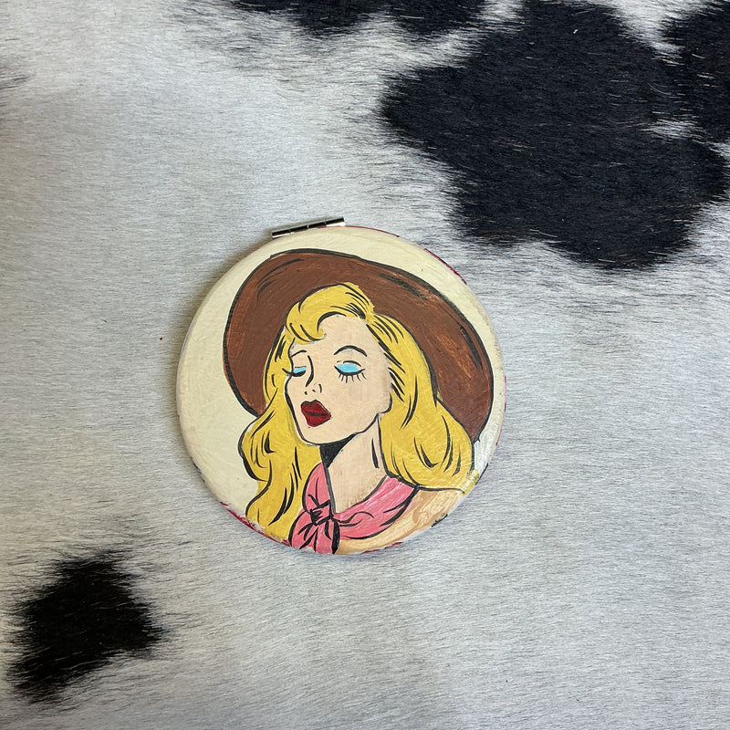 Hand Painted Compact Mirror