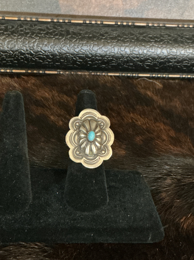 Adjustable Sterling Silver Turquoise Ring