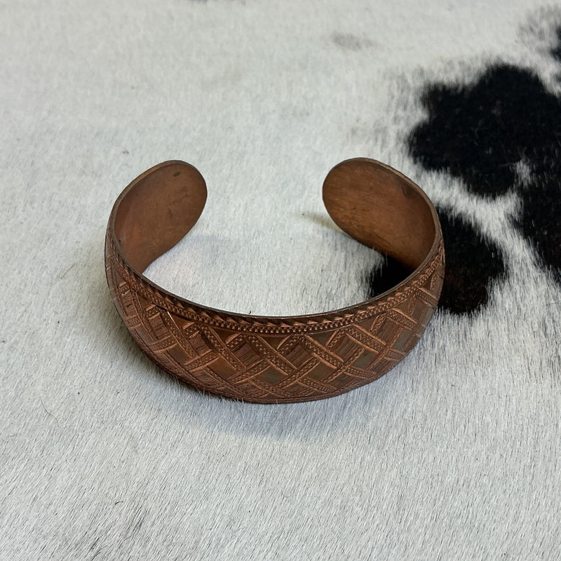 Copper Inlaid Cuff Bracelet