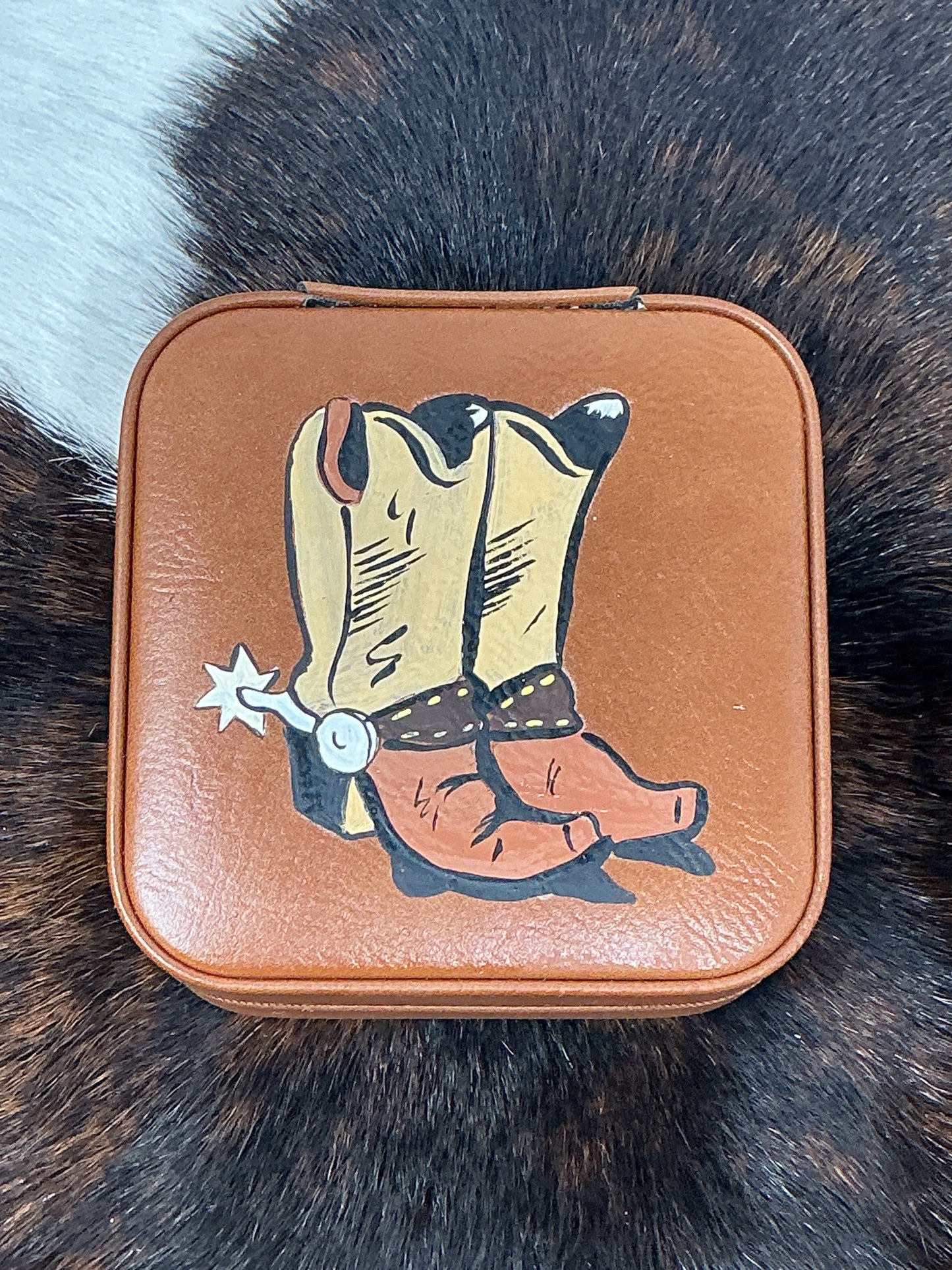 Hand Painted Jewelry Case Small Square