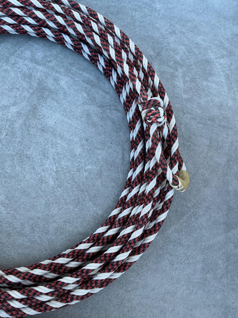 5/16" 60' Waxed Cotton - Orange, Black & White