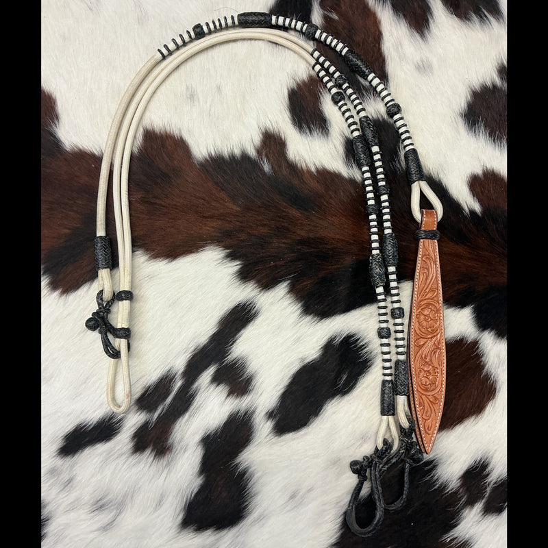 Braided Nylon California Reins & Romal