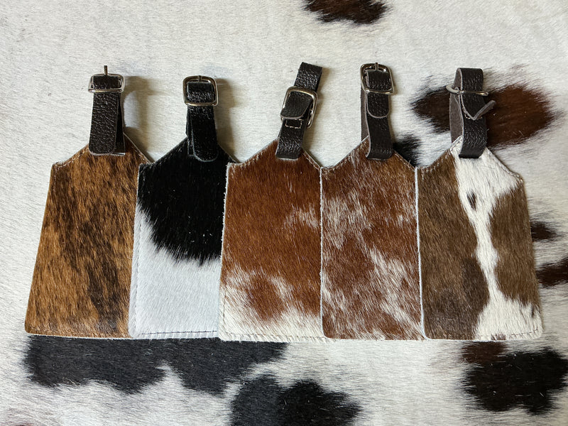 Cowhide Luggage Tags