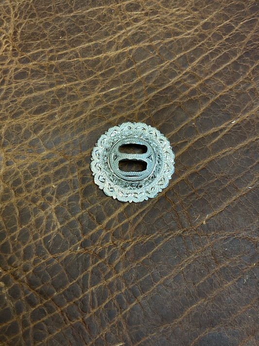 Sterling Silver Scalloped Slotted Concho