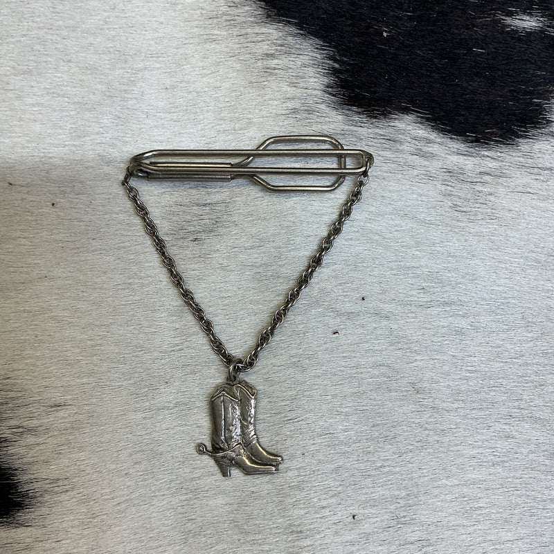 Vintage Sterling Boot Tie Clip
