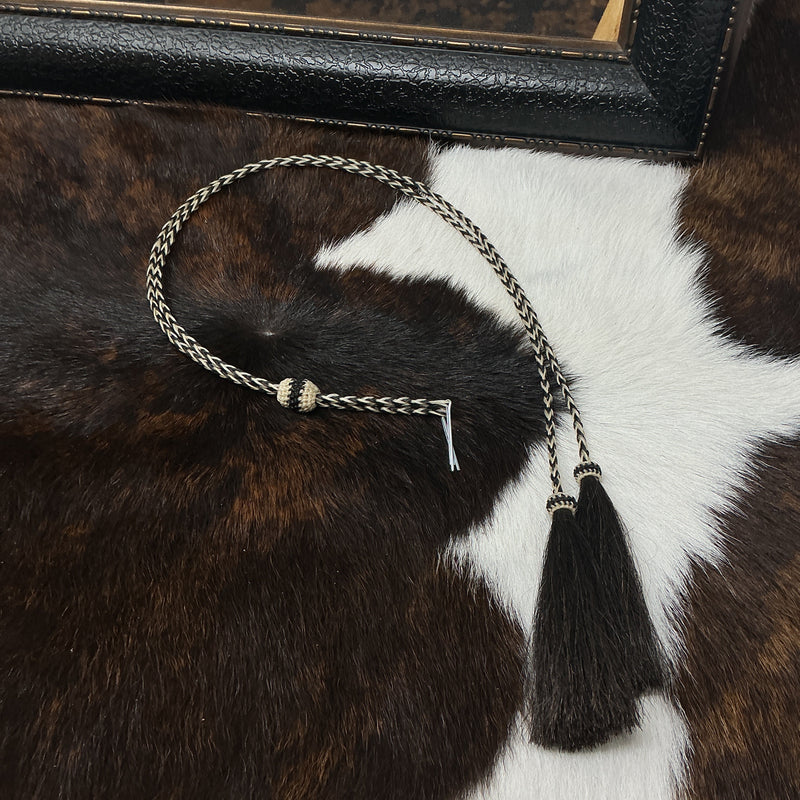 Braided Horsehair Stampede String w/Hitched Button